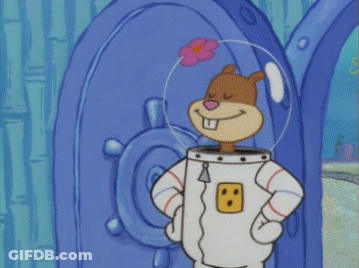 Cartoon SpongeBob Flexing Arm GIF