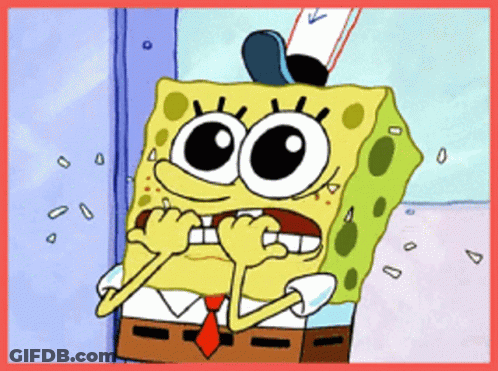 A Cartoon Drawing Of Spongebob Squarepants With A Hat And Tie GIF
