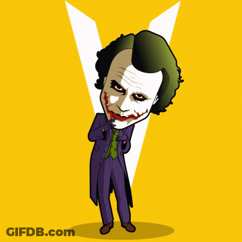 A Cartoon Drawing Of The Joker With The Words Why So Serious Below Him GIF