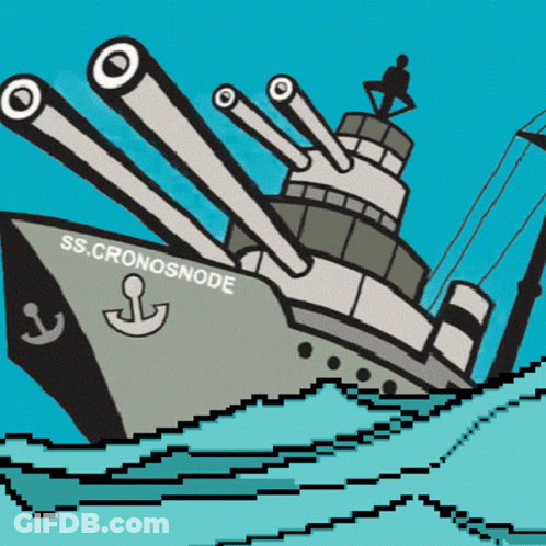 A Cartoon Drawing Of The Ss. Cronosnode GIF