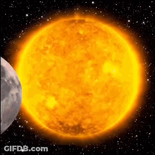 A Cartoon Drawing Of The Sun And The Moon GIF