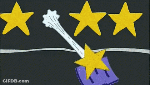 A Cartoon Drawing Of Three Yellow Stars And A White Star GIF