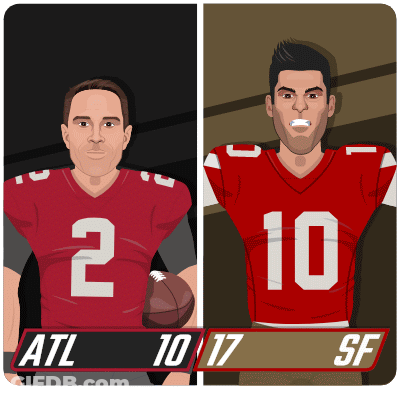 A Cartoon Drawing Of Two Football Players One Of Whom Is Wearing A Number 10 Jersey GIF