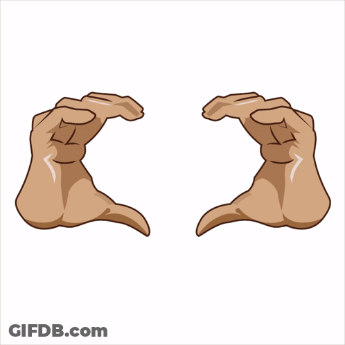 A Cartoon Drawing Of Two Hands Making A Heart Shape GIF