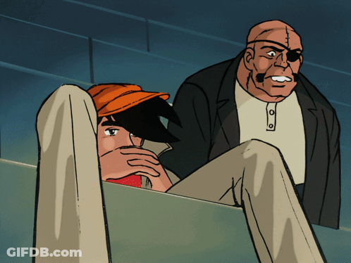 Cartoon Of Two Men One With Eye Patch GIF