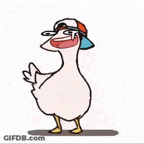 A Cartoon Duck Wearing A Hat And Sunglasses Is Giving A Thumbs Up Sign . GIF