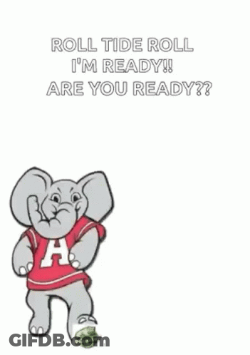 A Cartoon Elephant Wearing A Red Shirt With The Letter A On It GIF