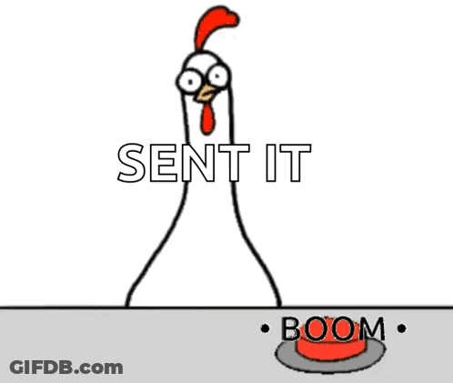 A Cartoon Explosion With The Words Sent It Boom On It GIF