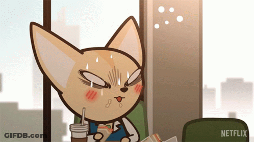 A Cartoon Fox Is Sitting In Front Of A Netflix Chair GIF
