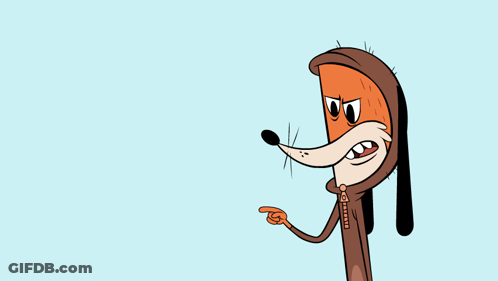 A Cartoon Fox Says I Was Saying Next To A Blue Bird GIF