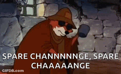 A Cartoon Fox Wearing Sunglasses And A Hat Is Holding A Hammer And A Mug . GIF