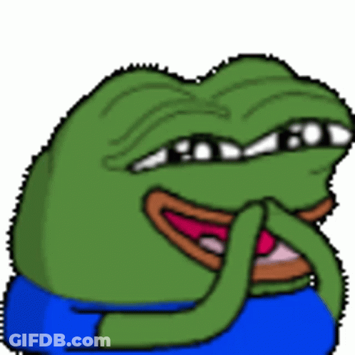 A Cartoon Frog Is Covering His Mouth With His Hand GIF