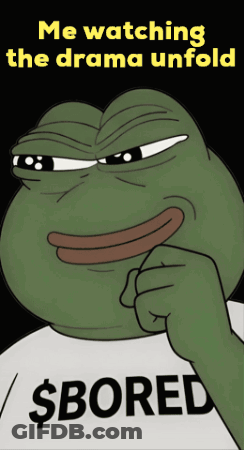 A Cartoon Frog Wearing A Shirt That Says $ Bored GIF