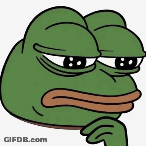 A Cartoon Frog With A Surprised Expression On Its Face GIF
