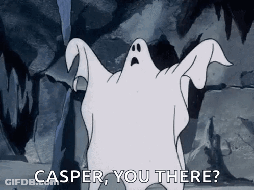 A Cartoon Ghost Says Casper You There GIF