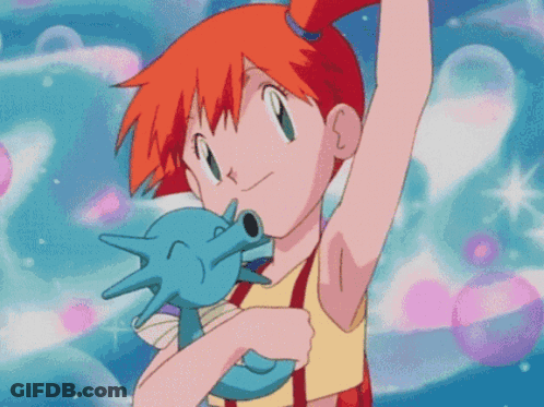 A Cartoon Girl Is Holding A Seahorse In Her Arms GIF