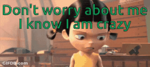 A Cartoon Girl Says Do N't Worry About Me GIF