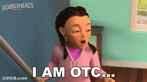 A Cartoon Girl Says I Am Otc In Front Of A Poster For Bobbleheads GIF