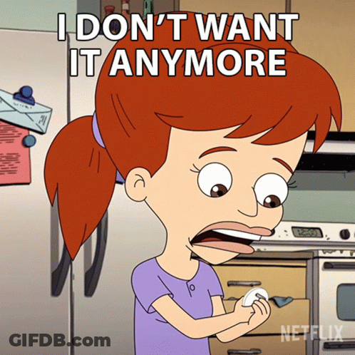 A Cartoon Girl Says I Don T Want It Anymore GIF