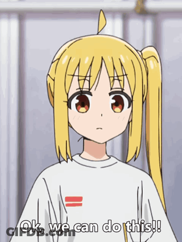 A Cartoon Girl Says Ok We Can Do This ! GIF