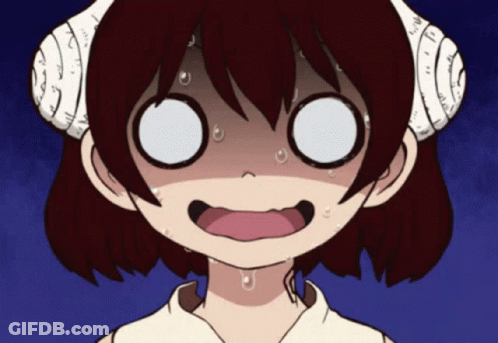 A Cartoon Girl With A Bandage On Her Head Looks Surprised GIF