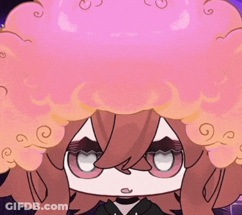 A Cartoon Girl With A Big Pink Wig Is Asking If She Is For Real GIF