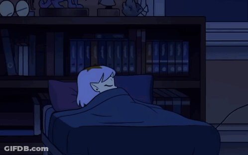 A Cartoon Girl With A Blue Shirt Is Holding A Green Object GIF