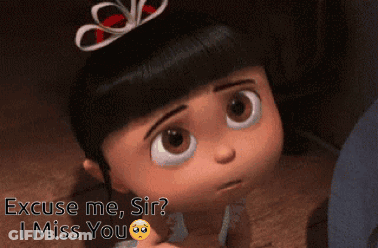 A Cartoon Girl With A Bow In Her Hair Says Excuse Me Sir GIF