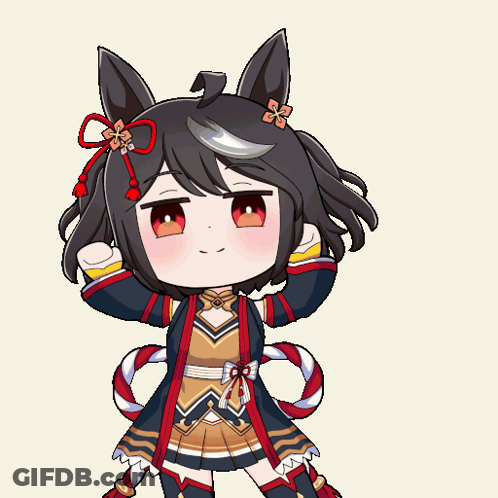 A Cartoon Girl With A Flower In Her Hair GIF