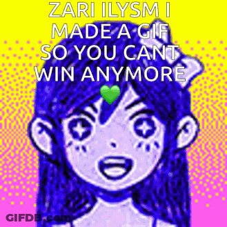 Cartoon Girl With Green Heart On Forehead GIF