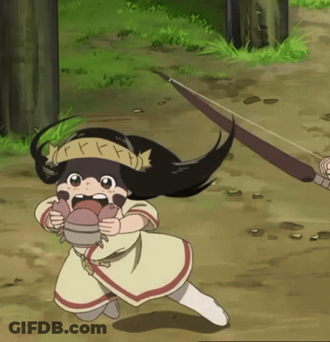 A Cartoon Girl With A Headband That Says ' Ff ' On It GIF