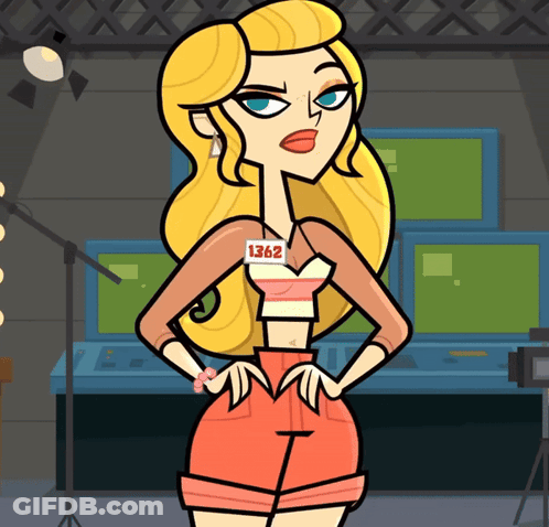 A Cartoon Girl With A Name Tag That Says 1362 On It GIF