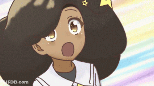 A Cartoon Girl With A Star On Her Head GIF