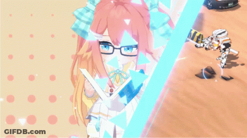 A Cartoon Girl With Glasses Is Holding A Book GIF