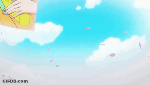 A Cartoon Girl With Green Hair And A Flower In Her Hair GIF