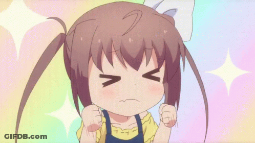 Girl With Pigtails Making Funny Face GIF