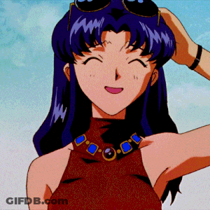 A Cartoon Girl With Purple Hair And Sunglasses On Her Head GIF