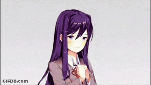 A Cartoon Girl With Purple Hair Is Smiling And Says `` It 'S Free Real Estate '' . GIF
