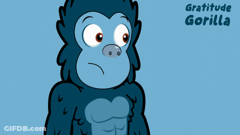 A Cartoon Gorilla With The Words Let 'S Not Overlook The Good Stuff GIF