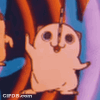 A Cartoon Hamster Is Holding A Pencil In Its Mouth And Dancing . GIF