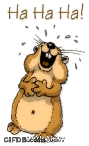 A Cartoon Hamster Is Laughing With The Words `` Ha Ha Ha ! '' GIF