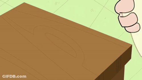 A Cartoon Hand Is Holding A Piece Of Paper That Has The Letter F On It GIF
