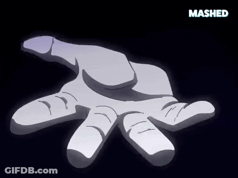 A Cartoon Hand With Mashed Written In The Corner GIF