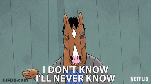 A Cartoon Horse Says I Don T Know I 'Ll Never Know GIF