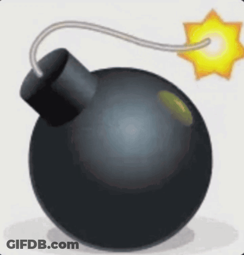 A Cartoon Illustration Of A Bomb With A Lit Fuse GIF