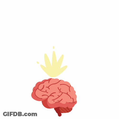 A Cartoon Illustration Of A Brain Exploding With A Flame Coming Out Of It GIF