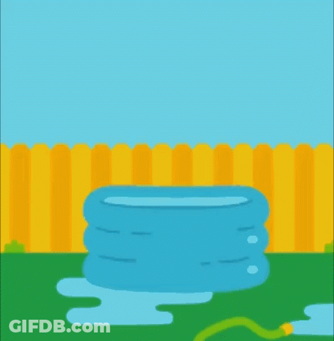 A Cartoon Illustration Of A Cannonball With A Hose Attached To It GIF