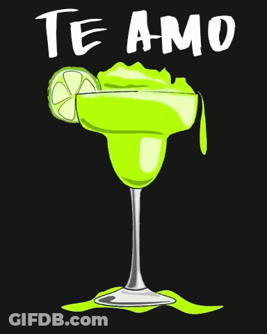 A Cartoon Illustration Of A Margarita With A Slice Of Lime On Top And The Words `` Tequila '' Below It . GIF