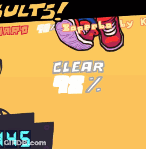 A Cartoon Illustration Of A Person 'S Feet With The Words Clear 88 % GIF