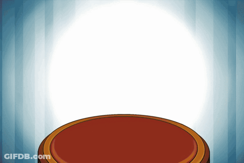 A Cartoon Illustration Of A Red Circle With A Blue Background GIF